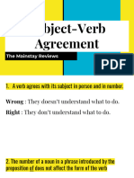 Subject-Verb Agreement