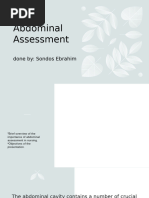 Abdominal Assessment