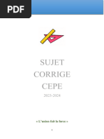 Sujet Corrige Cepe 2023 2024