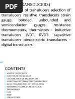 M&i - Unit 5 - Transducers