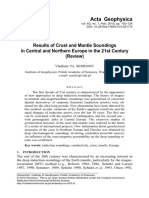 Results of Crust and Mantle Soundings in Central and Northern Europe in The 21st Century (Review)