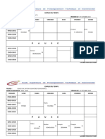 P A U S E: Emploi Du Temps