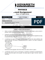 12 Physics Board - Assignment (Electrostatic Potential and Capacitance) - Pending