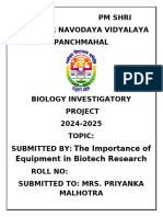 Biology Investigatory Project Class 12