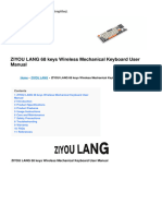 Ziyou Lang 68 Keys Wireless Mechanical Keyboard User Manual