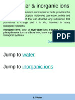 B1c Water and Inorganic Ions SLIDES