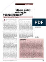 Do baby walkers delay onset of walking in young children?