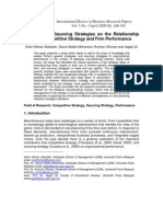 The Effect of Sourcing Strategies On The Relationship Between Competitive Strategy and Firm Performance