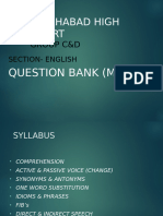 English Question Bank