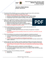 Auditing and Assurance Principles Quiz No. 3