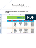 Excel - Ejercicio 1 (Parte 1)