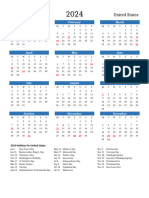 2024 Calendar With Holidays Portrait Monday Start en Us