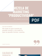 Mezcla de Marketing Productividad