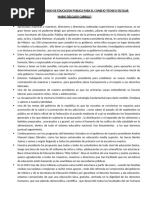 Mensaje Del Secretario de Educacion Publica para El Consejo Tecnico Escolar