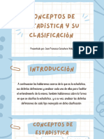 1.1 Conceptos de Estadística y Su Clasificación