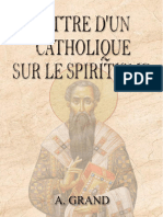 A Grand - Lettre D'un Catholique Sur Le Spititisme