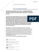 Temporomandibular Disorders INfORM IADR Key Points For Good Clinical Practice Based On Standard of Care