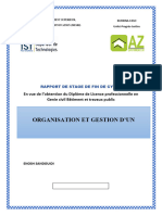 Rapports de stage organisation de gestion de la réalisation d'unbâtiment 