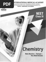 Redox Reactions + Hydrogen + The S - Block Elements