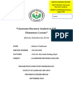 CJR Classroom Discourse Analysis