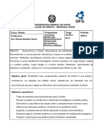 Plano de Ensino NEUROLAW