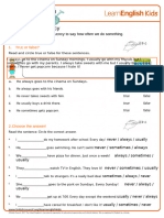 Grammar Practice Adverbs of Frequency Worksheet