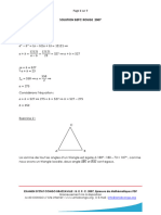 Corrigé B. E. P. C. 2007 Épreuve de Mathematiques