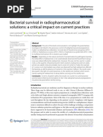 Bacterial Survival in Radiopharmaceutical Solutions: A Critical Impact On Current Practices