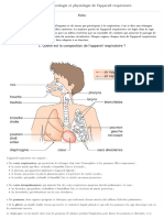 1ST2S Biologie Et Physiopathologie Humaines Anatomie Et Histologie Et Physiologie de l Appareil Respiratoire