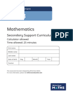 Y8 Support Autumn Assessment Calculator 2023