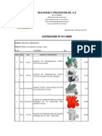 Cotizacion de Equipos de Seguridad 30.