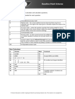 KS3 Baseline Markscheme