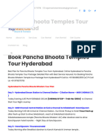 Pancha Bhoota Temples Tour Hyderabad Starts Per Couples 48600 Rs