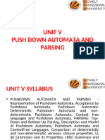 Unit V Push Down Automata