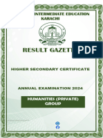 Result Gazette: Board of Intermediate Education Karachi