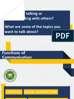 5. Functions of Communication