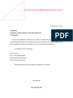 Carta Autorización para Poseer Terreno Emitida Por Consejo Comunal