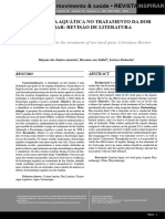 FISIOTERAPIA AQUÁTICA NO TRATAMENTO DA DOR Lombar RL