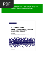 Get Algorithms For Obstetrics and Gynaecology 1st Edition Sambit Mukhopadhyay Free All Chapters