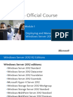 Microsoft Official Course: Deploying and Managing Windows Server 2012