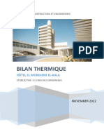 Calcul Bilan Thermique Des Chambres Hotel El Mordjene El Kala