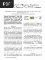 Comparison Study of Integrated Potentiostats Resistive-TIA Capacitive-TIA CT Modulator