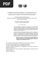 Administración de Justicia. Justicia Transicional