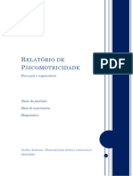 Relatório de Psicomotricidade - PAIS OU RESPONSÁVEIS 