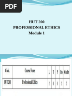 Professional Ethics Module 1