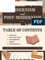 Modernism and Postmodernism 1