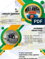 Theories and Philosophies of Library Science