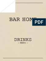 Bar Home Drinks Menu