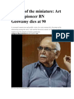 BN Goswamy - Obituary - Telegraph - Arkaprava Bose