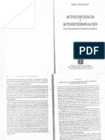 Autoconciencia y Autodeterminación. E. Tugendhat